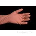 Gants de nettoyage ménagers en caoutchouc latex doublés floqués